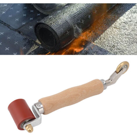 40-mm-Silikon-Nährolle, Mehrzweckrolle, Messingrad, Holzgriff, Tapeten, Flache Nährolle zum Schweißen von PVC und TPO, Rot