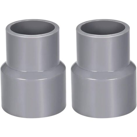 40 mm x 32 mm Reducer, PVC Pipe Fitting, Coupling Hub, DWV, Grey, 2 Pieces
