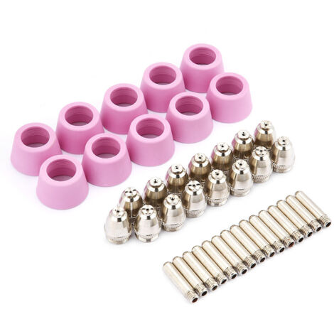 40 pc/ensemble AG60 SG55 Plasma Cutter Torche De Coupe Consommables lectrode Buses Tasses Kit