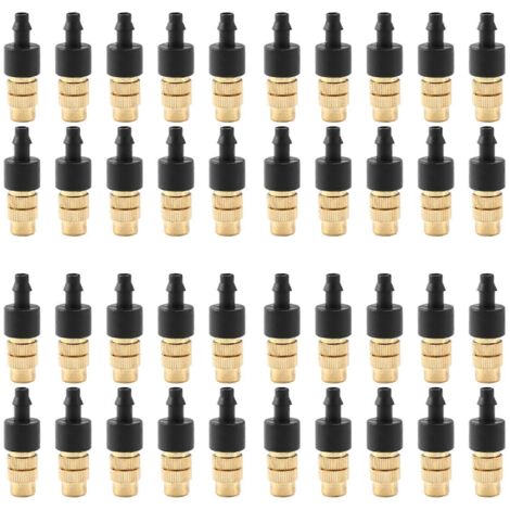 40 Pcs Adjustable Misting Nozzle for Gardening Sprinkle Brass Watering Sprinkler Sprayer for Irrigation System