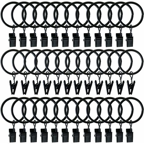 100 Pcs Curtain Hooks Shower Rings Decorative Shower Curtain