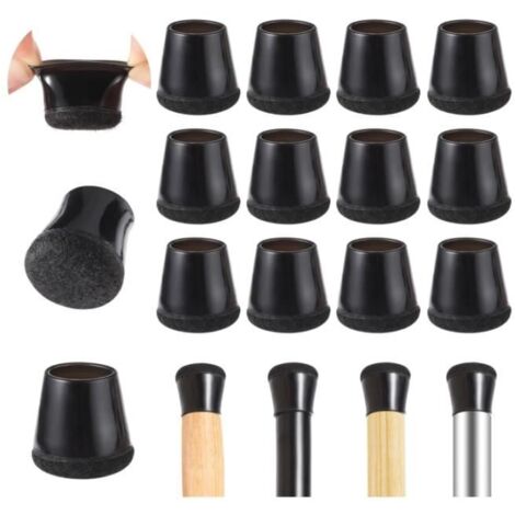 40 Pcs Embout Pied de Chaise, Patin de Chaise Élastique Protection Pied Chaise en Feutre, Tampon de Chaise pour Protéger Les Pieds