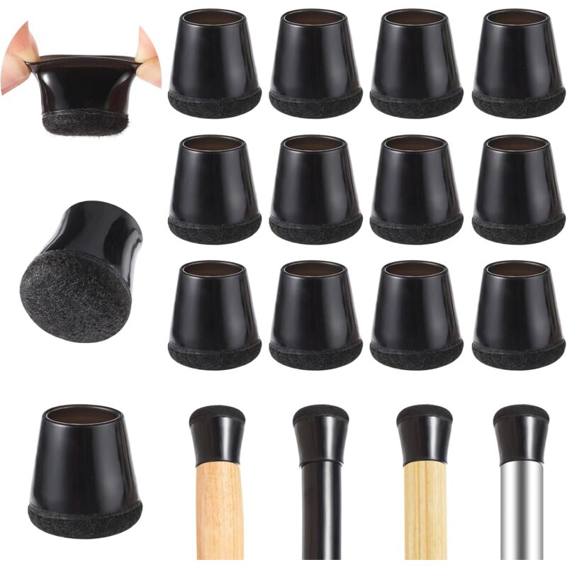40 Pcs Embout Pied de Chaise, Patin de Chaise Élastique Protection Pied Chaise en Feutre, Tampon de Chaise pour Protéger Les Pieds de Table Éviter