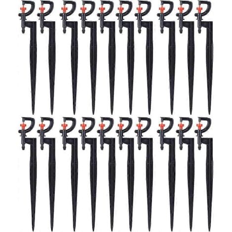 40 Pcs Garden Irrigation Sprinkler G-Type 360 ​​Degree Rotating Sprinkler Spray Nozzle Plastic Watering Spray Nozzle Accessory for Stadiums Courtyard