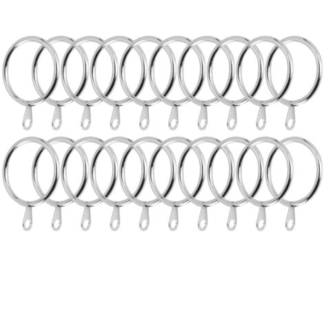 40 Pcs Metal Curtain Ring for Curtains and Poles,Dangling Sliding Eyelet 32 Mm Inner Diameter (Silver)