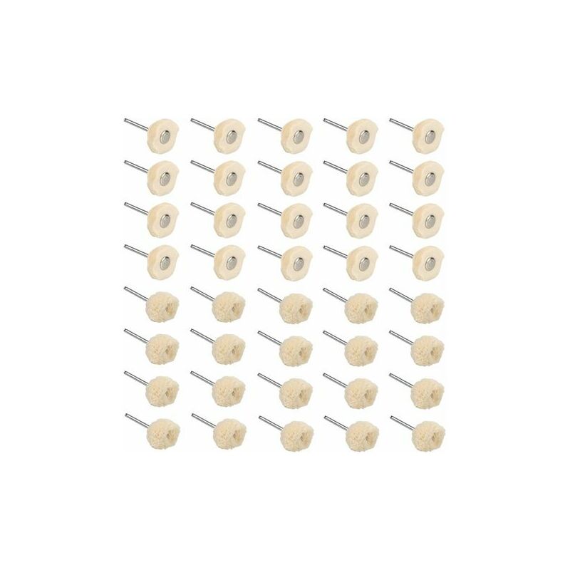 Mm_unverified_brand - 40 Pcs Roues de Polissage Dremel en Coton Tampon à Polir Pour Nettoyage Bijoux Collier Boucle d'Oreille Bracelet et Surface