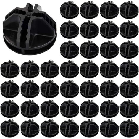 40 pezzi connettori per cubi in plastica connettori per cubi a griglia neri mobili di stoccaggio in plastica portatili adatti per cubi di stoccaggio scaffalature armadi modulari