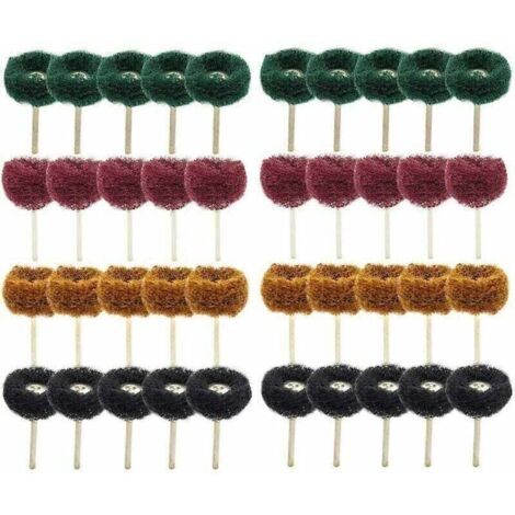 40 pezzi di mole abrasive da 1" (25 mm) per lucidatura per utensili rotanti Dremel