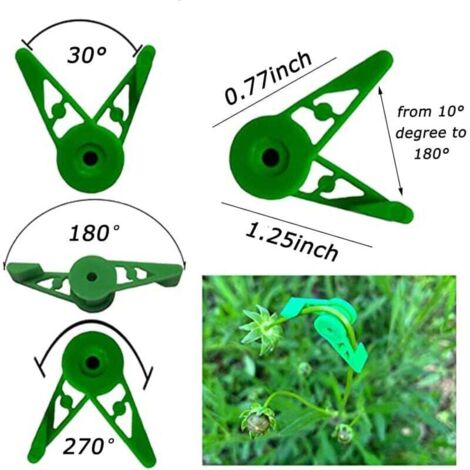 40 Pièces 360 Cintreuse de Plantes Clips Réglable Plante Cintreuse Clips de Cintrage de Plantes À 360 degrés Cintreuse de Branches de Plantes Outil de Pliage Réglable pour Entraînement À Faible Stress