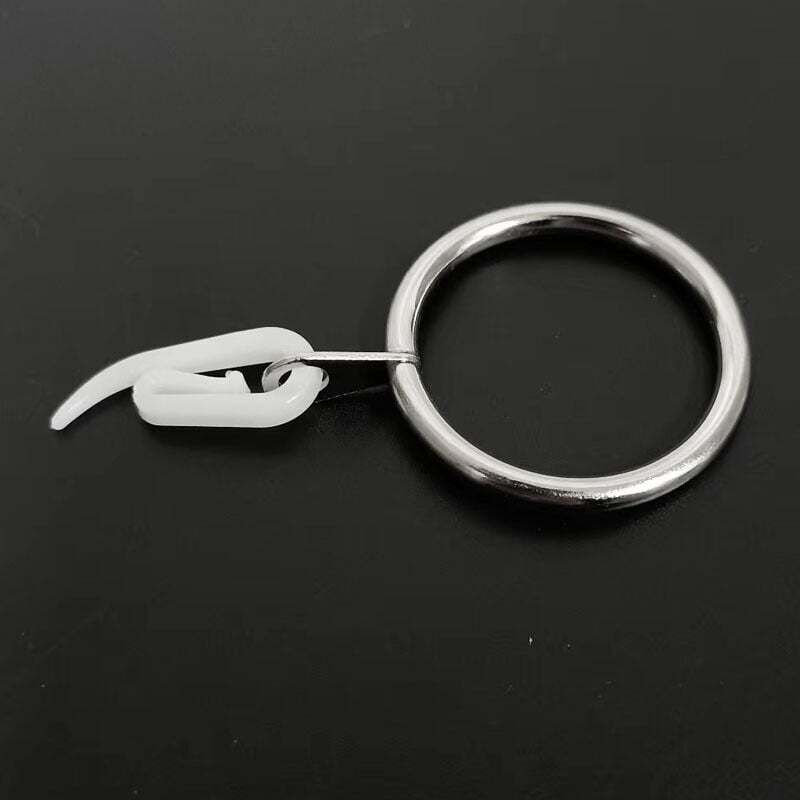 40 Pièces Anneaux de Rideaux en Métal Anneaux pour Tringle à Rideaux Anneaux de Suspension de Rideaux Anneaux de Rideau & Crochet de Rideau Pour