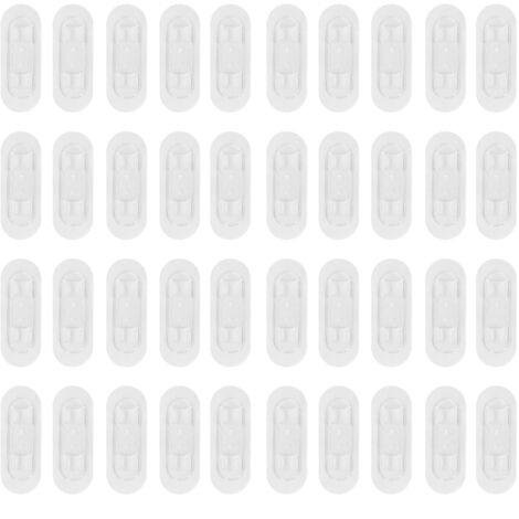 40 Pièces Attaches Câbles Adhésives Invisibles, Organisateur Fils pour Bureau Voiture Maison, Colliers Sangles sans Perçage