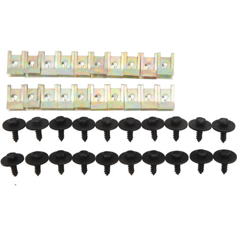 40 Pièces Attaches Panneau Protection Sous-Coffre Moteur pour R50 R52 R53 R55 R56 R57 R60 - Clip Métal 21mm 13mm avec Vis