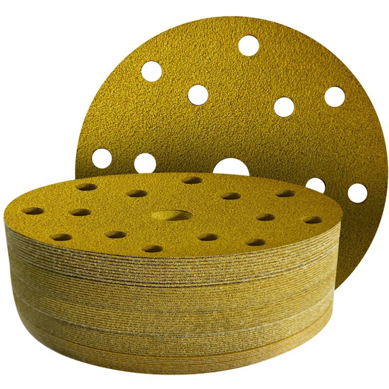 40 Pièces Disques abrasifs de 150 mm, Grain 40 - Disque a poncer 150mm 15 trous pour Ponceuse Excentrique 150mm