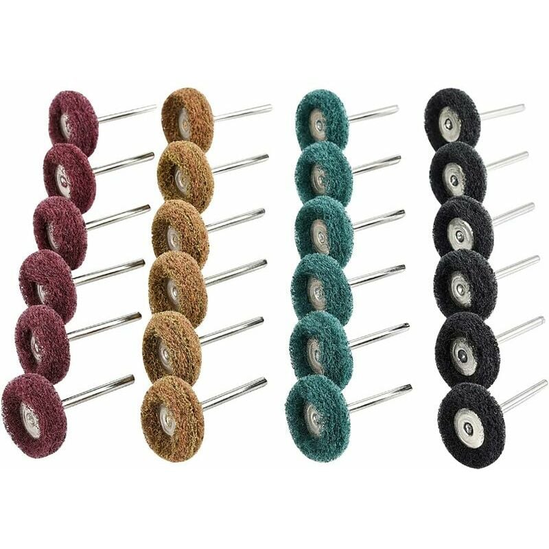 40 Pieces Drill Polishing Kit, Dremel Accessories 25mm Abrasive Polishing Dremel Rotary Tools, 80/150/240/300 Grit, Polishing Accessories for Wood