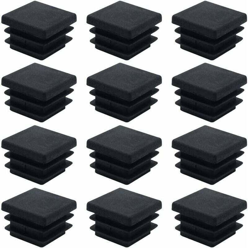 40 Pièces Embouts Carrés pour Meubles Bouchons de , XU,Plastique 20mm 20mm, XU,Tube Tapis Antidérapant Embout Rectangulaire d'Insertion Cache-Tuyau