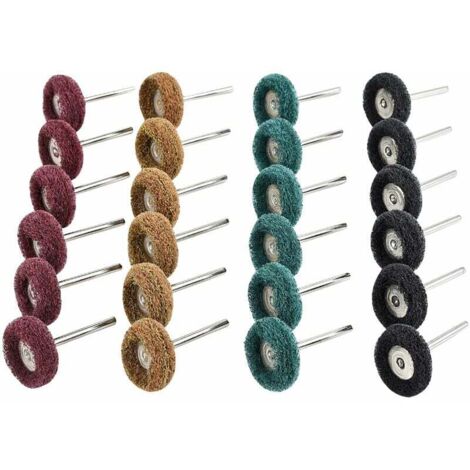 40 Pièces Kit Polissage Perceuse, Accessoires Dremel Polissage Abrasif de 25mm Outils Rotatifs Dremel, Grain 80/150/240/300, Accessoires de Polissage pour Bois Calcul Bijoux Plaque de Cadran