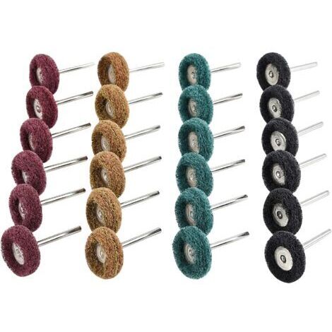 40 Pièces Kit Polissage Perceuse, Accessoires Dremel Polissage Abrasif de 25mm Outils Rotatifs Dremel, Grain 80/150/240/300, Accessoires de Polissage pour Bois Calcul Bijoux Plaque de Cadran