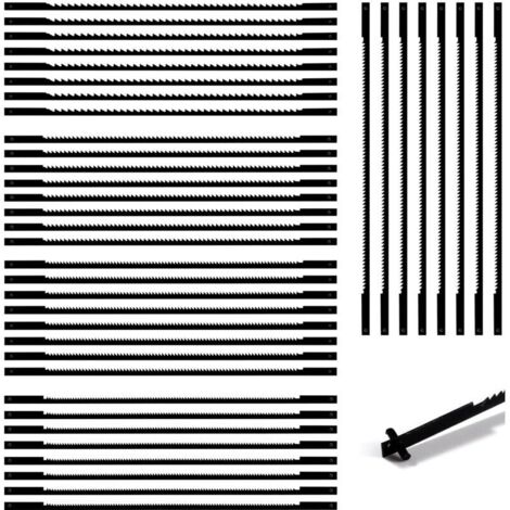 40 Pièces Lames de Scie à Chantourner, 10/15/18/20/24 dents Accessoires de Scie a Chantourner Acier, Lames de Scie en Acier Carbone pour Bois, Plastique, Mousse, Métaux mous