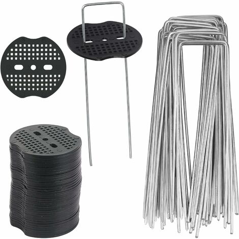 40 piezas de estacas de jardín, lona de sardina con 40 arandelas, estacas de fijación para tela de lona de lona, hojas de tierra de tienda 154cm
