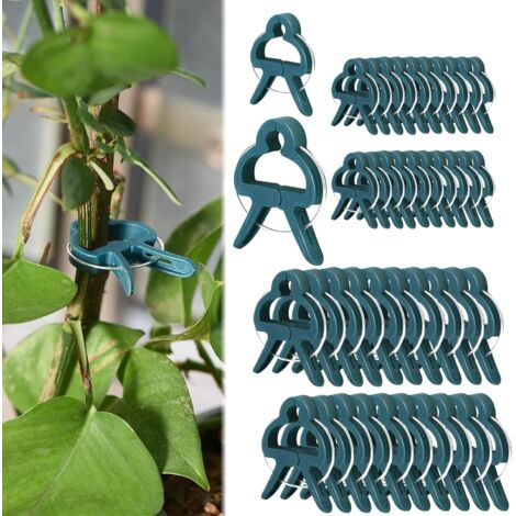 40 pinzas reutilizables para tomates, soporte para plantas, aptas para jardines interiores y exteriores, enrejados, enrejados de uvas y plantas trepadoras (dos tamaños)