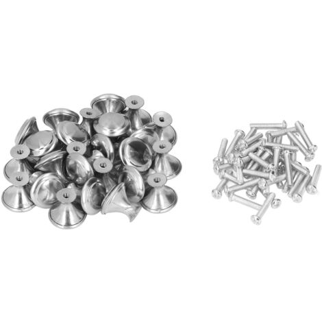 40 Poignées de Meuble Modernes Anti-Rouille - Poignées de Tiroir Rondes pour Cuisine et Armoire (Lot de 40)