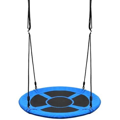 40 pouces，balançoire ronde de 100 cm , capacité de charge maximale de 300 kg , corde multibrins réglable , siège de balançoire pour enfants sûr et durable