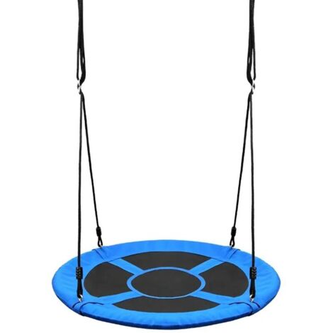 40 pouces，balançoire ronde de 100 cm , capacité de charge maximale de 300 kg , corde multibrins réglable , siège de balançoire pour enfants sûr et durable