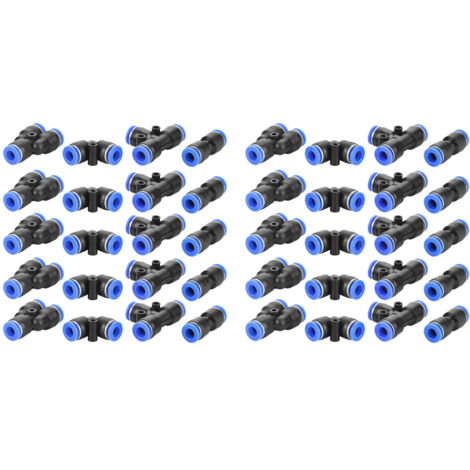 40 Schnellkupplungen 6 mm für Druckluftschläuche, 4 verschiedene Formen