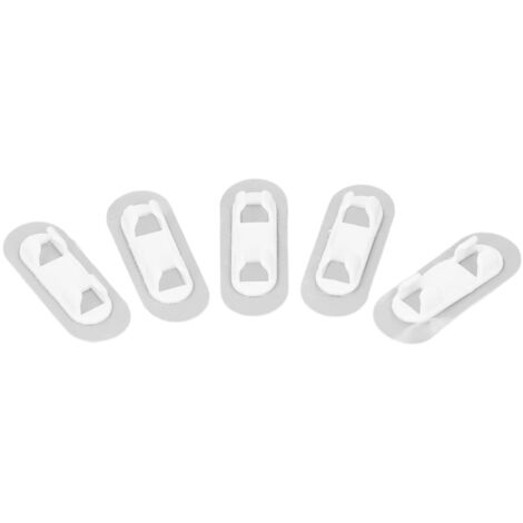 40 selbstklebende Kabelbinder, bohrfreie Befestigung für elektrische Leitungen, für die Organisation von Haushalt und Büro, weiß