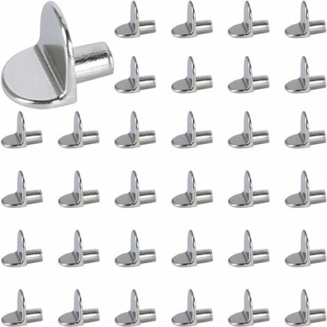 40 soportes para estantes de 5 mm, clavijas de soporte para estantes, clavijas, soportes para estantes de bricolaje hechos de acero inoxidable