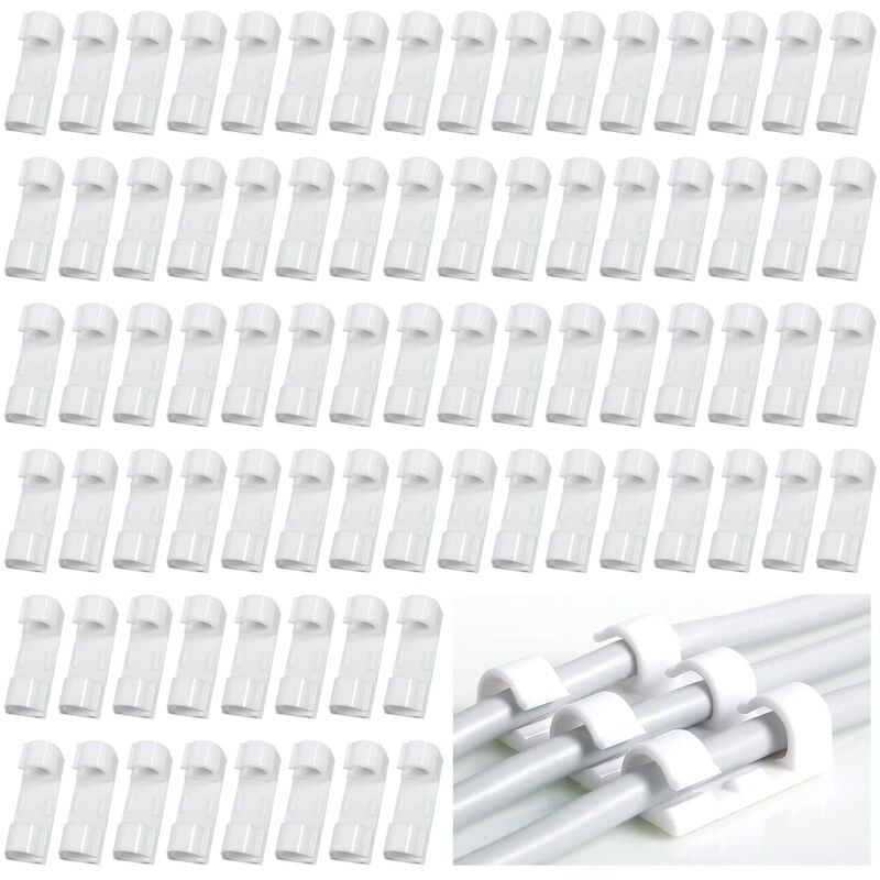 Image of 40 Stück Kabelclips (weiß), groß, 40 Stück Kabelclips (weiß), groß