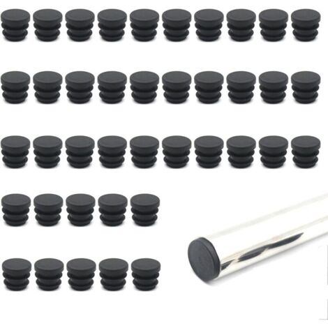 40 Stück 16 mm Kunststoff-Möbelbeinkappen, Kunststoffkappen für runde Rohre an Tisch- und Stuhlbeinen, Möbel