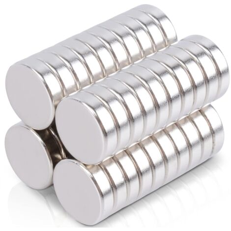 40 Stück kleine 12 mm x 3 mm Neodym-Magnete, starke Magnete, Magnete für Magnettafel, Kühlschrank, Whiteboard