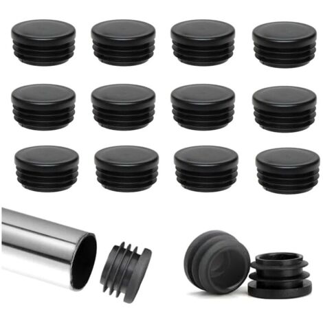 40 Stück runde Flügelkappen, Stuhlbeinschutz, 22 mm, runde Kunststoffkappe, schwarze Rohrendkappe, gleitet Möbel, Stuhl, Kunststoffkappen, geeignet für Stühle, Sofas FLITI