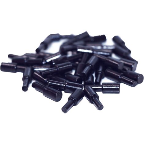 40 supporti a innesto per mini trapano, diametro 3 mm, zincati, colore nero