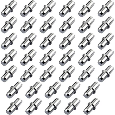 40 supports, équerres et crochets pour étagères, supports d'étagères et clous d'étagère, 5 x 16 mm