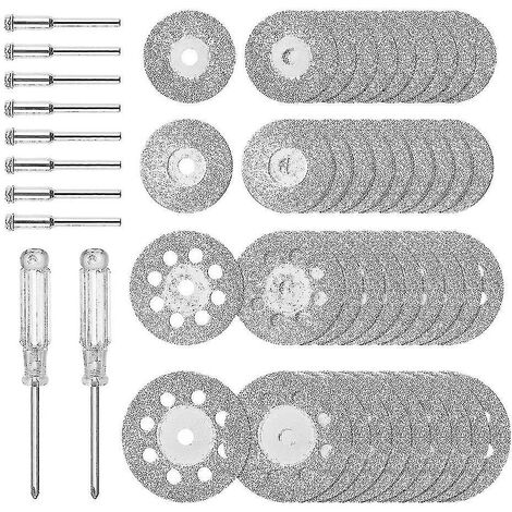 40-teiliges Diamant-Trennscheiben-Set, 545 Trennscheiben, beschichtet, kompatibel mit Rotationswerkzeugen, mit 8-teiligem 3-mm-Dorn
