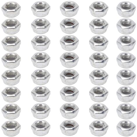 40-teiliges Set aus Achsen und Muttern für Skateboard-Achsen aus Kohlenstoffstahl, silbernes Skateboard-Befestigungsmaterial