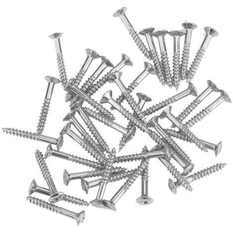 40 Vis de Montage pour Micro Humbucker Guitare, Ensemble de 40 Pièces avec Anneau et Cadre (Argenté)