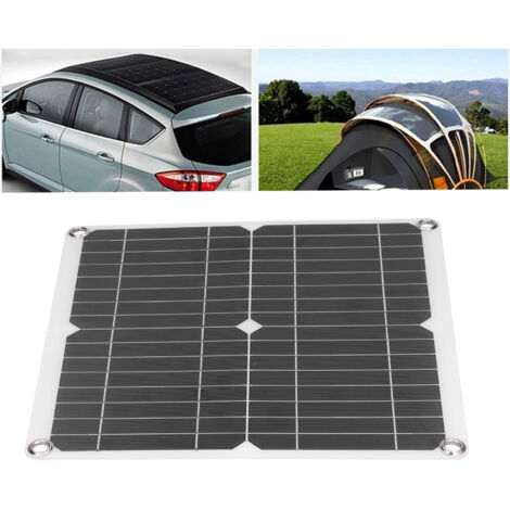 40-W-18-V-Flexibles-Solar-Kit, IP65-monokristallines Modul, Ladekit mit zwei USB-Anschlüssen und Montagezubehör