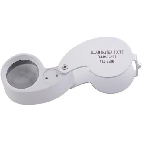 40 x 25 mm Vergrößerungslupe mit LED-Beleuchtung für Juweliere und Uhrmacher, professionelles Präzisionswerkzeug