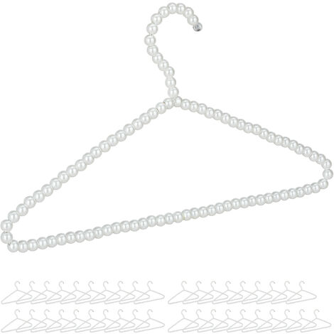 NOVOOO Basic Kleiderbügel aus Metall 40 cm 2 Stück silber
