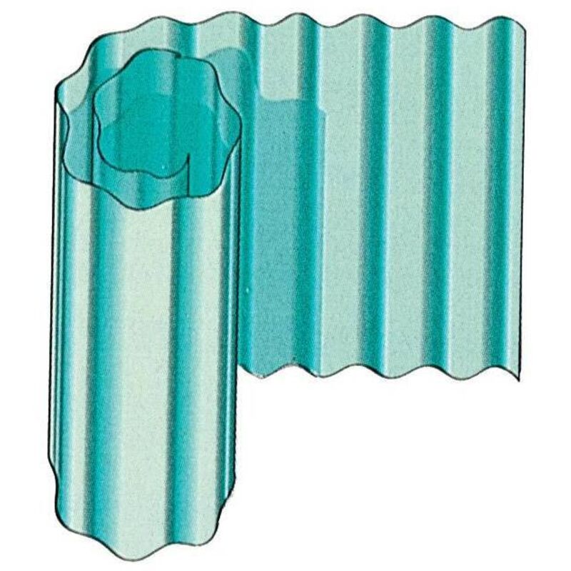 40 x plastique ondulé vert h.100