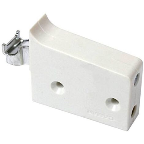 40 x Sujetacables universal para barra portapapeles blanco