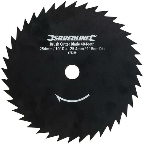 SILVERLINE 40-Zahn-Messer für Motorsense 254 mm (10 Zoll) Aufnahmebohrung: Ø 25,4 mm (1 Zoll)