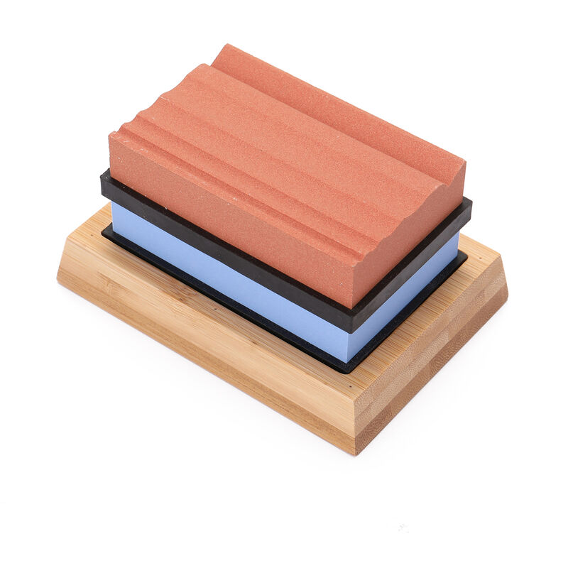 

# 400/1000 # Grit Premium Set Whetstone, Ranuras Cut Piedra de afilar Afilador de toda la lamina antideslizante base de la cortadora Sacapuntas