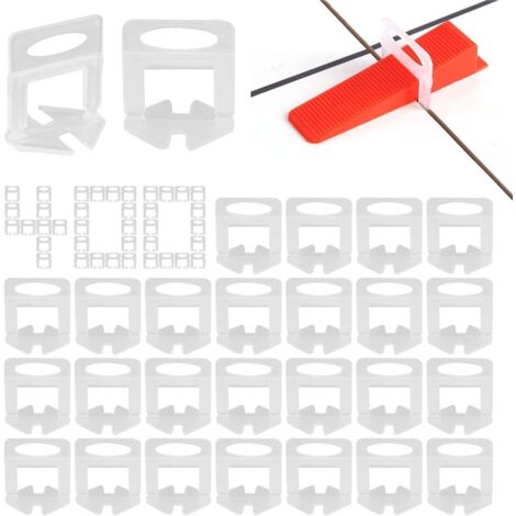 400 Cale Autonivelante 2mm, Croisillon Carrelage, Transparent, Pour Sol Et Mur Intérieur Extérieur