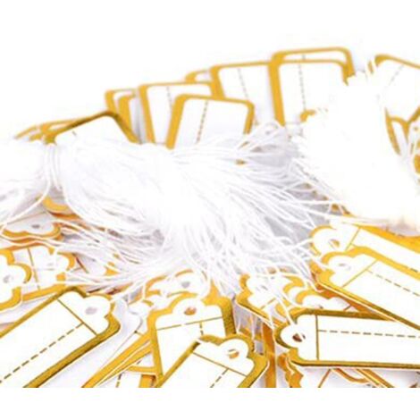 400 étiquettes de prix en papier pour bijoux avec ficelle de suspension, étiquettes de marquage pour vêtements, étiquettes vierges pour laboratoire