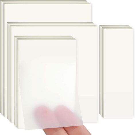 400 feuilles de notes adhésives transparentes, pour fournitures scolaires, maison, quatre formats