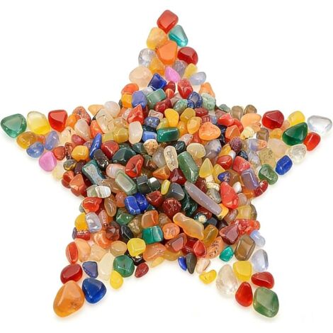 400 g Galets pour vases, pierres décoratives multicolores, billes de marbre pour vases, aquariums, aménagement paysager, jardin, pots de fleurs, décoration de mariage mosaïques (13-17 mm, carrés)